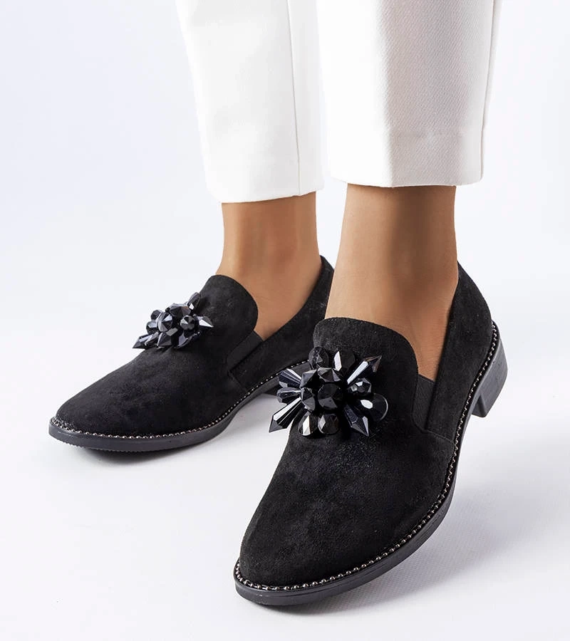 Čierne poltopánky s kryštálmi Jarvisville