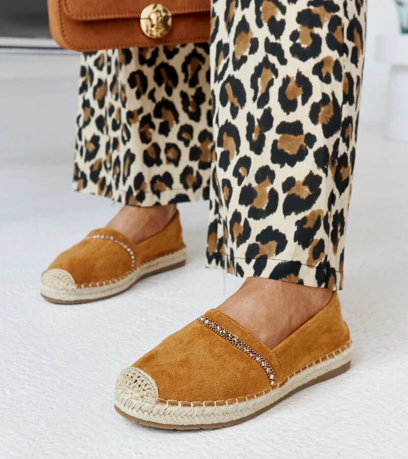 Hnedé espadrilky s kubíkmi Abia