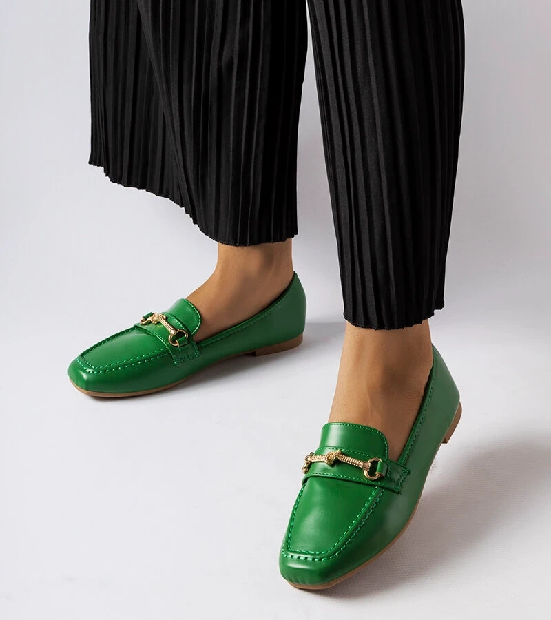 Zelené ozdobné mokasíny Docherty