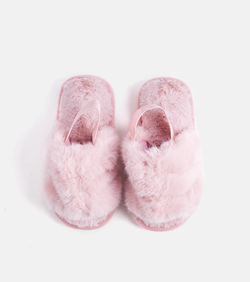 Ružové papuče Mia s gumovou podrážkou