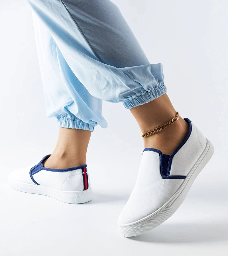 Biele látkové tenisky Cagliari