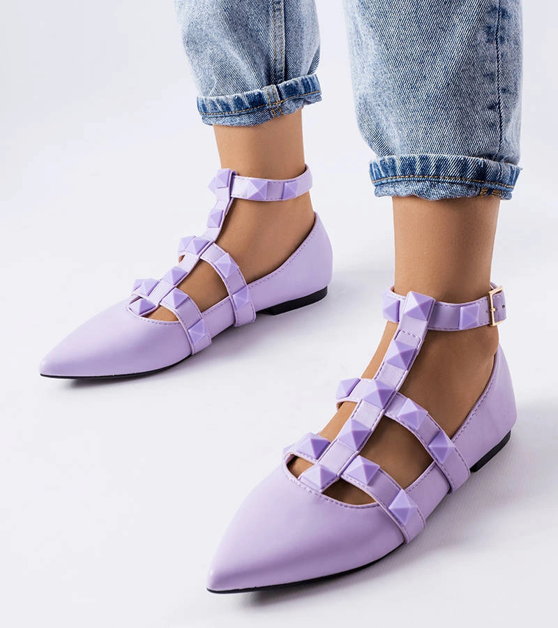 Fialové balerínky s výrazným zapínaním Blur