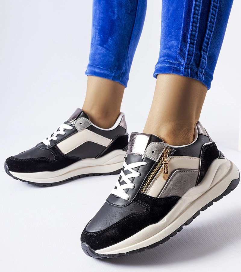 Čiernobiele tenisky Cecchi