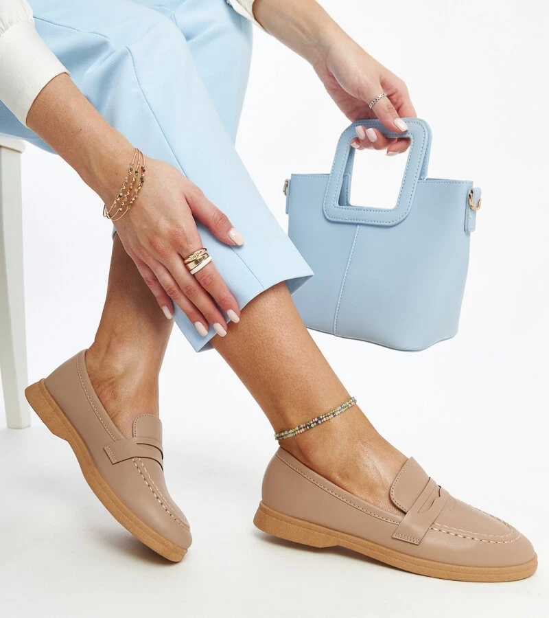 Hnedé klasické mokasíny Nawrah