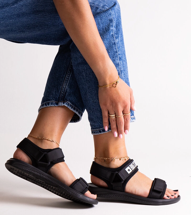 Čierne športové sandále Big Star HH274A024