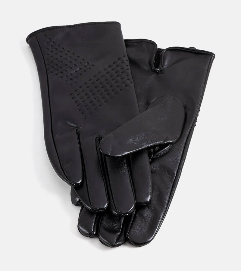 Čierne zateplené rukavice Racca