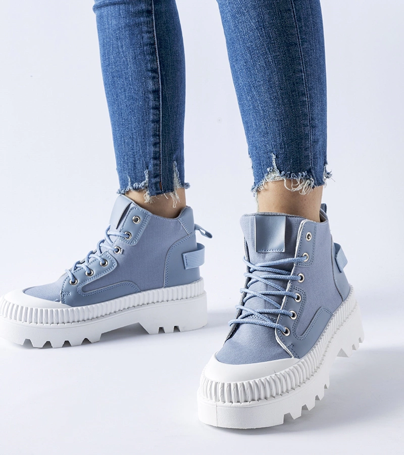 Modré tenisky na platforme Grotta