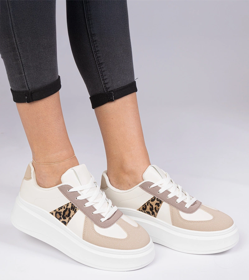 Hnedé tenisky na platforme Mishel