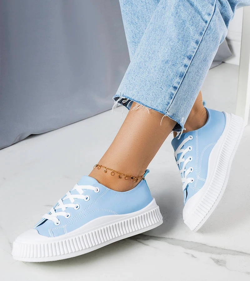 Modré tenisky na platforme Parmentier