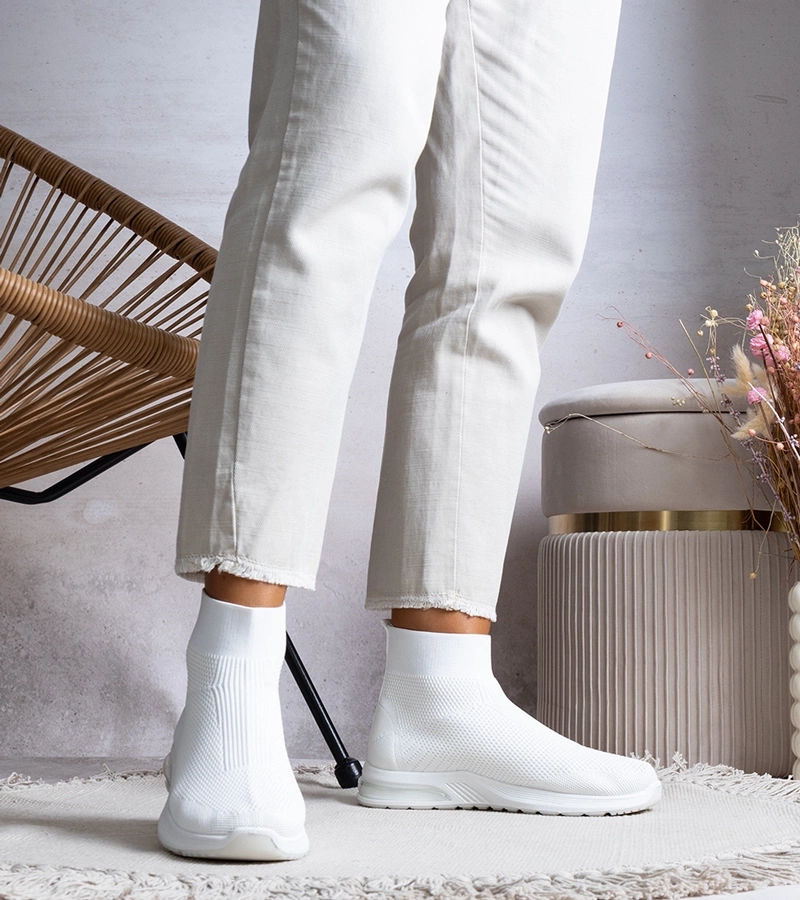 Biele členkové tenisky Salgado