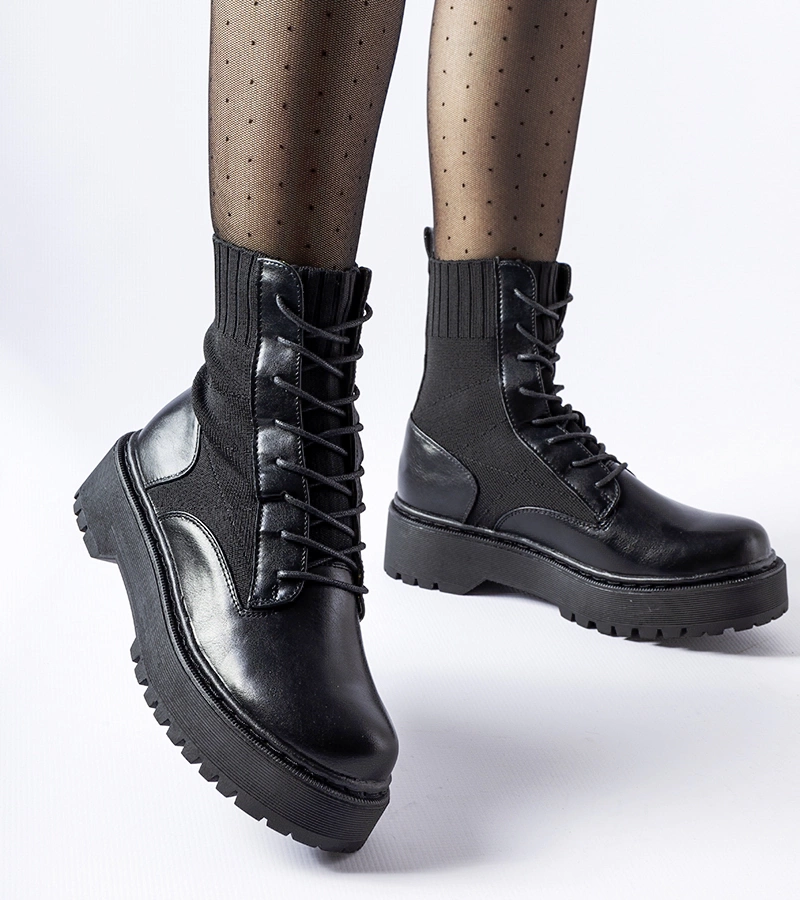 Čierne vysúvacie ponožkové workery Sebastiano