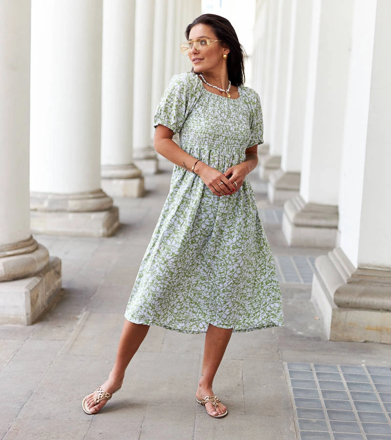 Zelené kvetinové šaty Edoardo