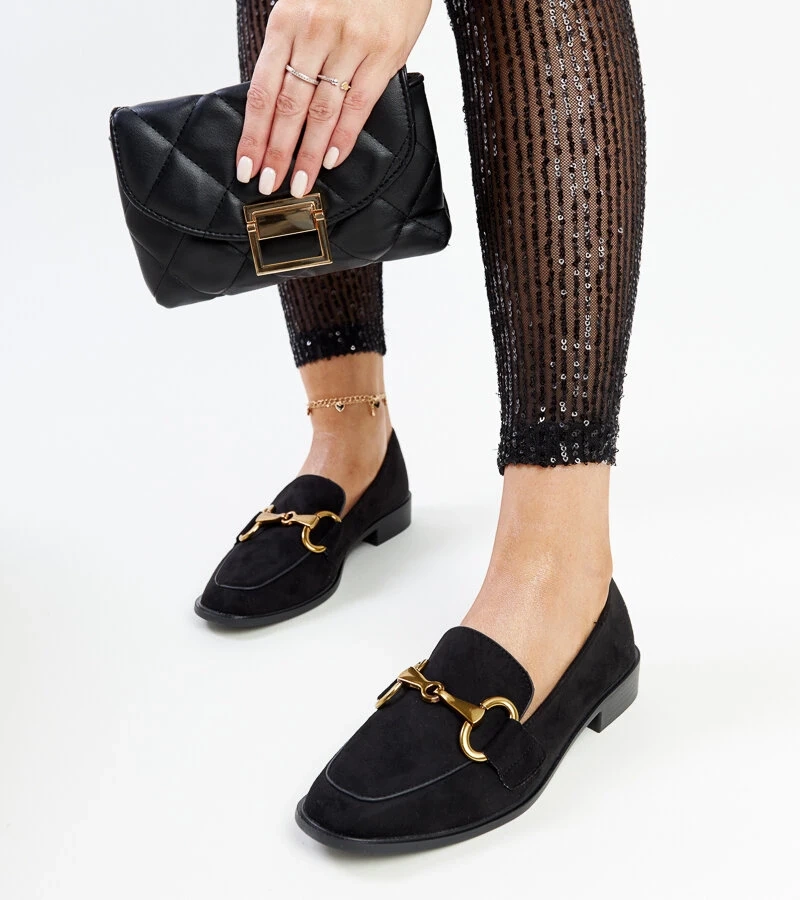 Čierne mokasíny s prackou Gibarti