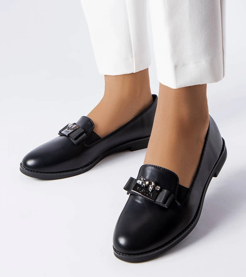 Čierne elegantné mokasíny Harquin