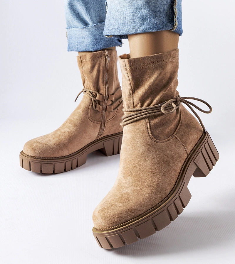 Béžové topánky s viazaním Averardo