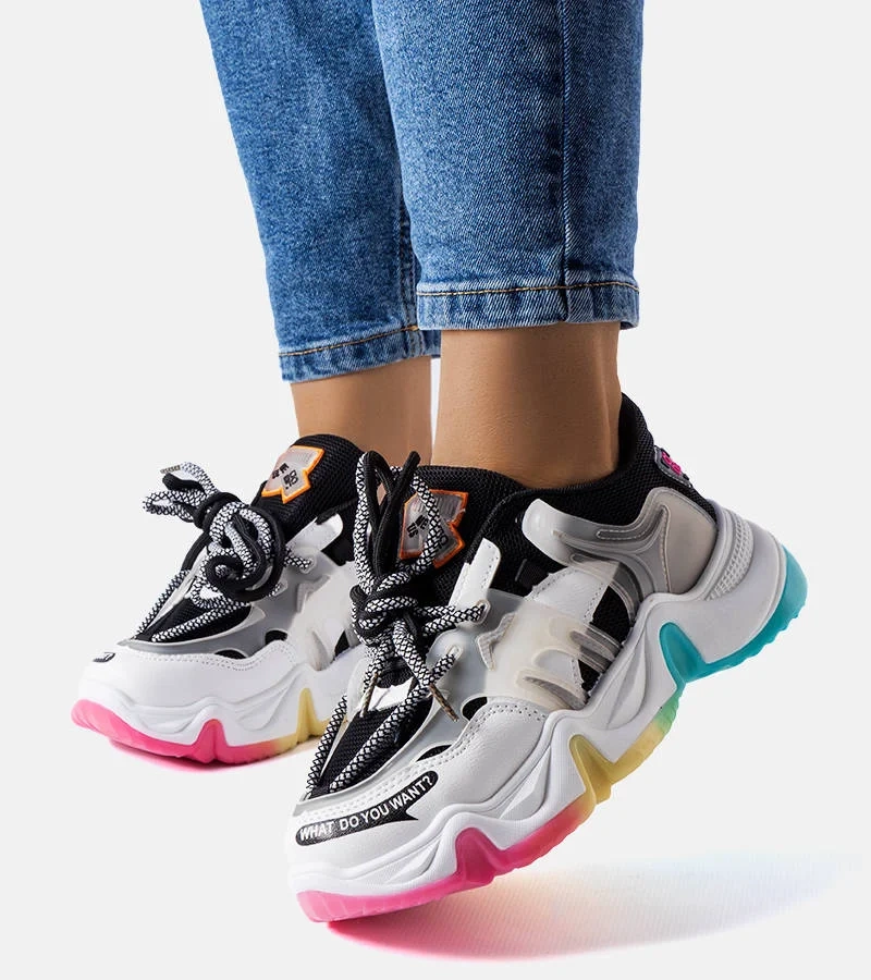 Tenisky Grondin z čierneho kombinovaného materiálu