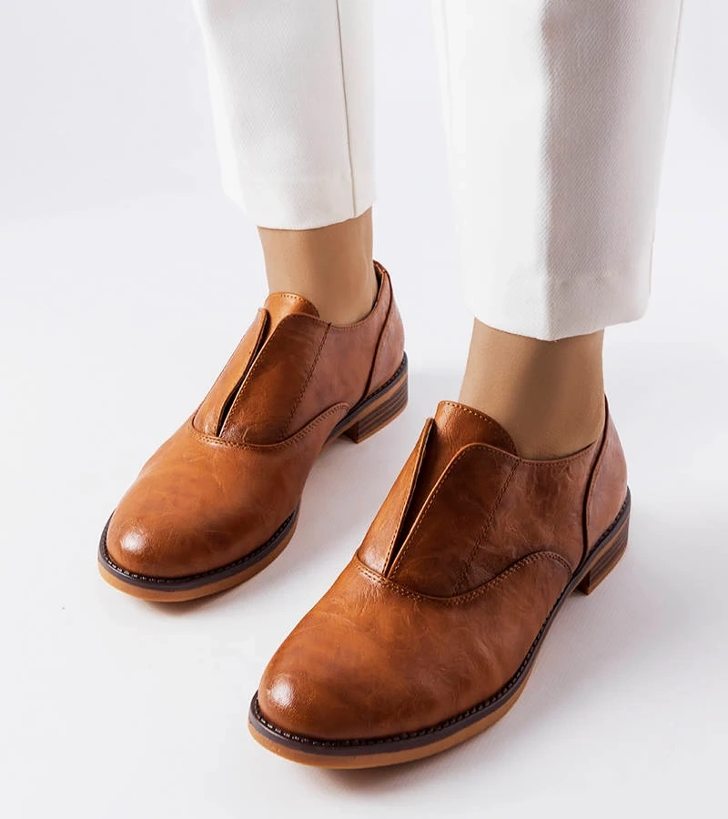 Burdett hnedé poltopánky z ekokože