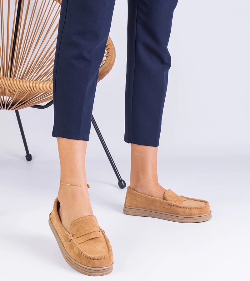 Hnedé dámske mokasíny z ekosemišu Sevilia