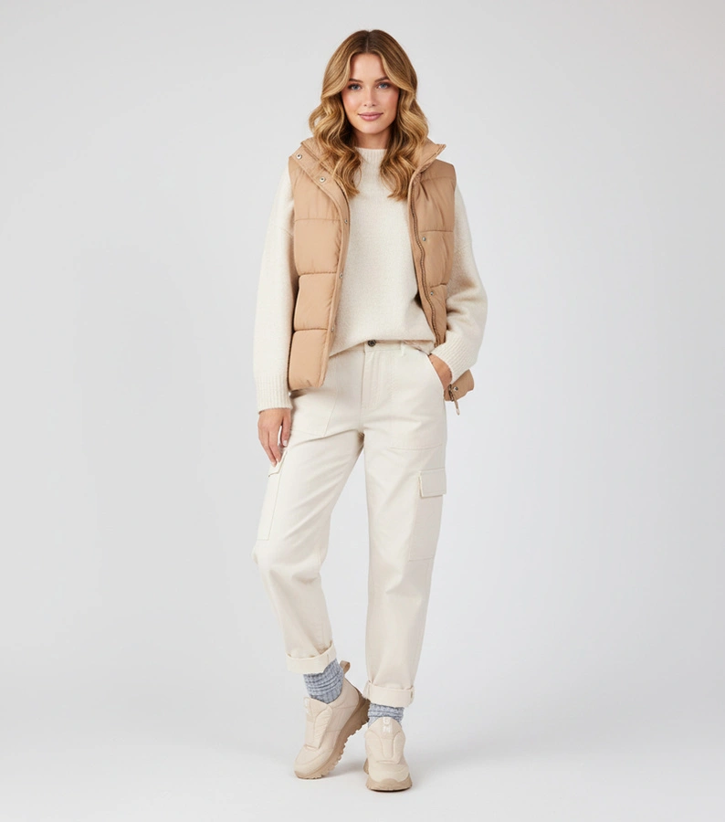 Béžové dámske snehule na suchý zips Penny