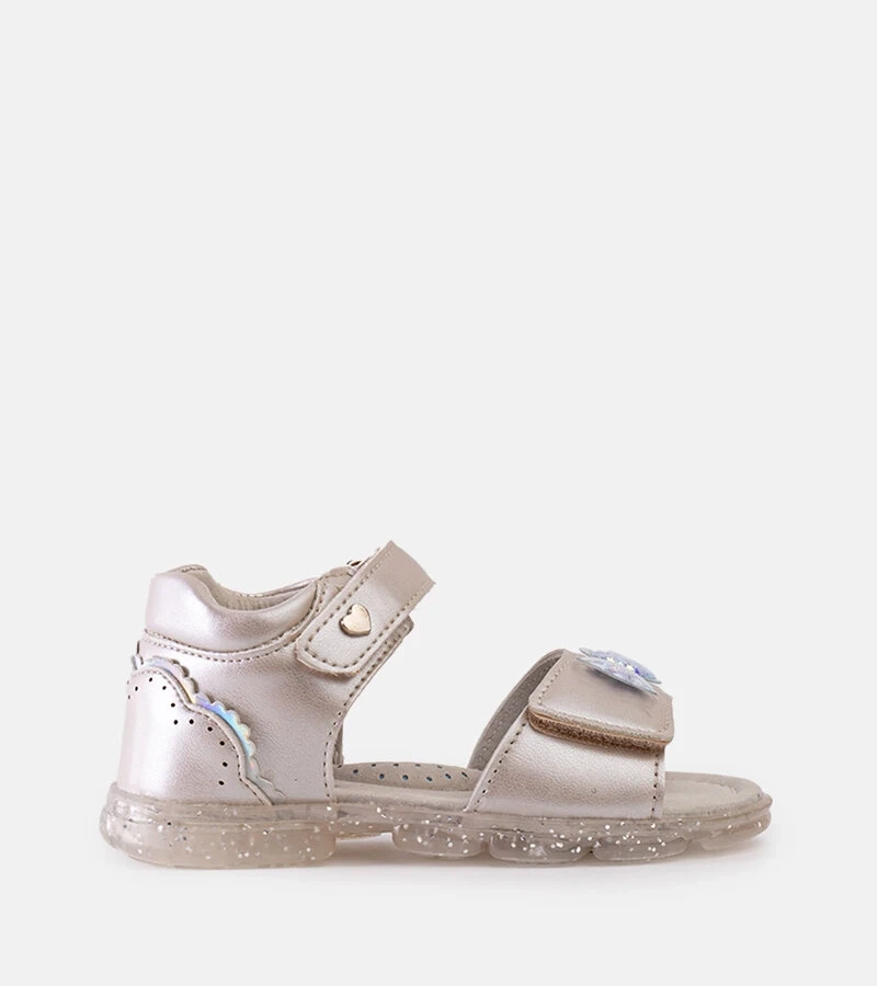 Strieborné detské sandále Bousquet