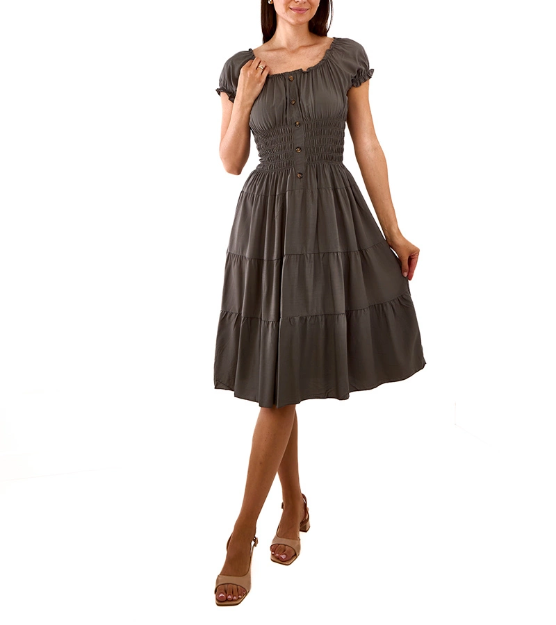 Zelené šaty s gombíkmi Balita