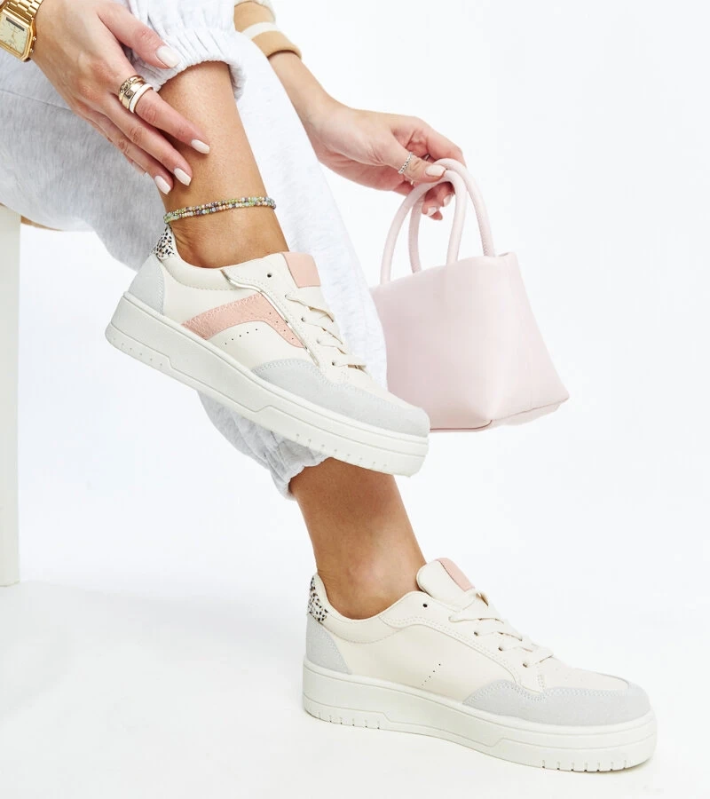 Biela tenisky na platforme Walda