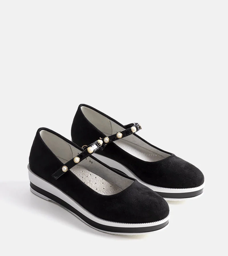 Čierne detské balerínky Renate