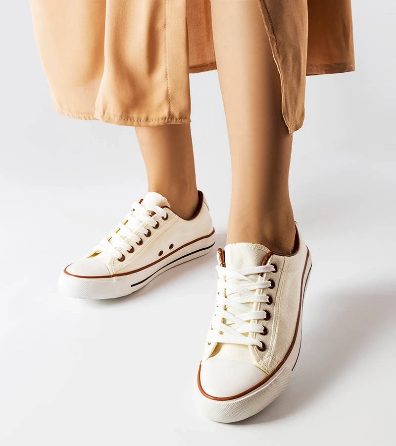 Biele textilné tenisky Mascherone