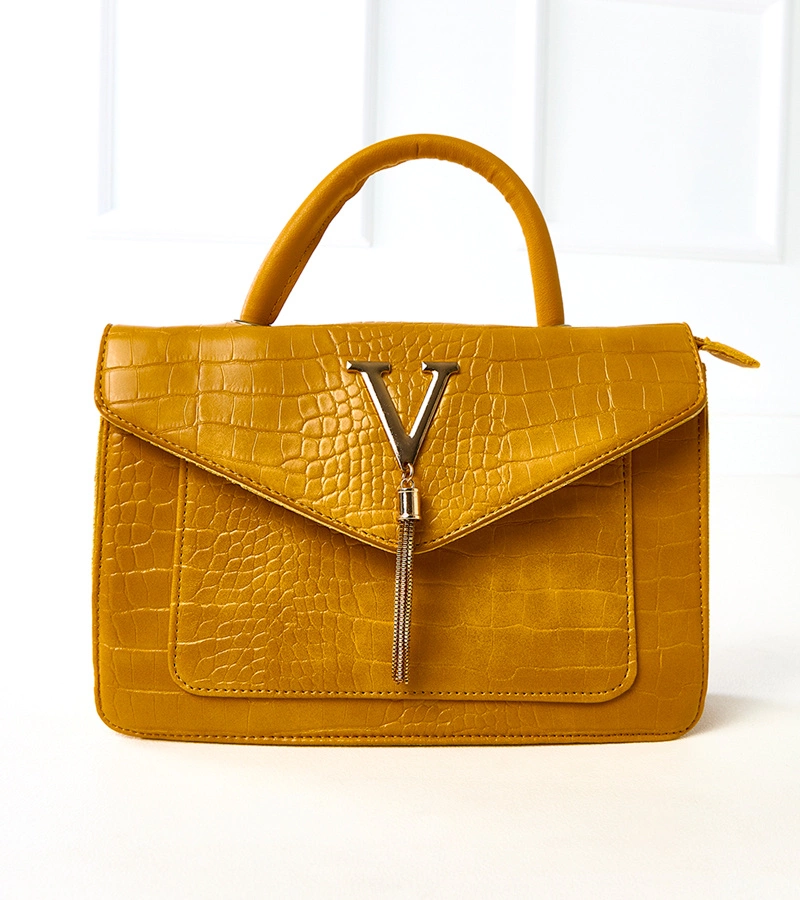 Kabelka na rameno s motívom krokodílej kože Barsa