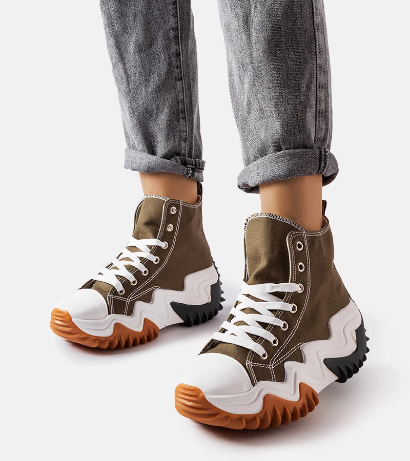 Zelené tenisky na hrubej podrážke Toro