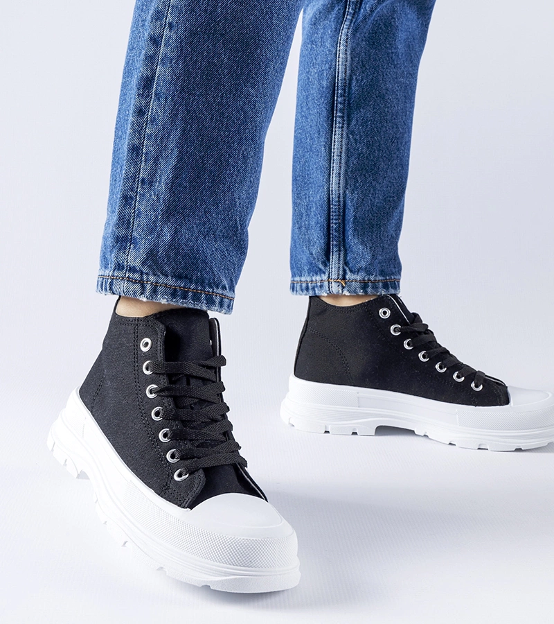 Čierne vysoké tenisky Herndon