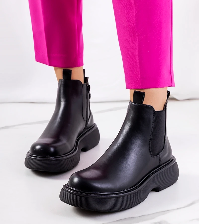 Čierna botki Cromer glans