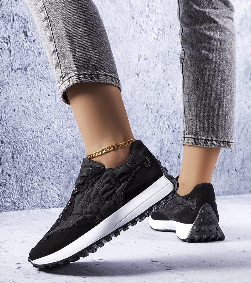 Čierne tenisky Lanctot s monogramom