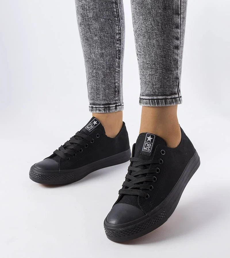 Čierne textilné tenisky Beaupré