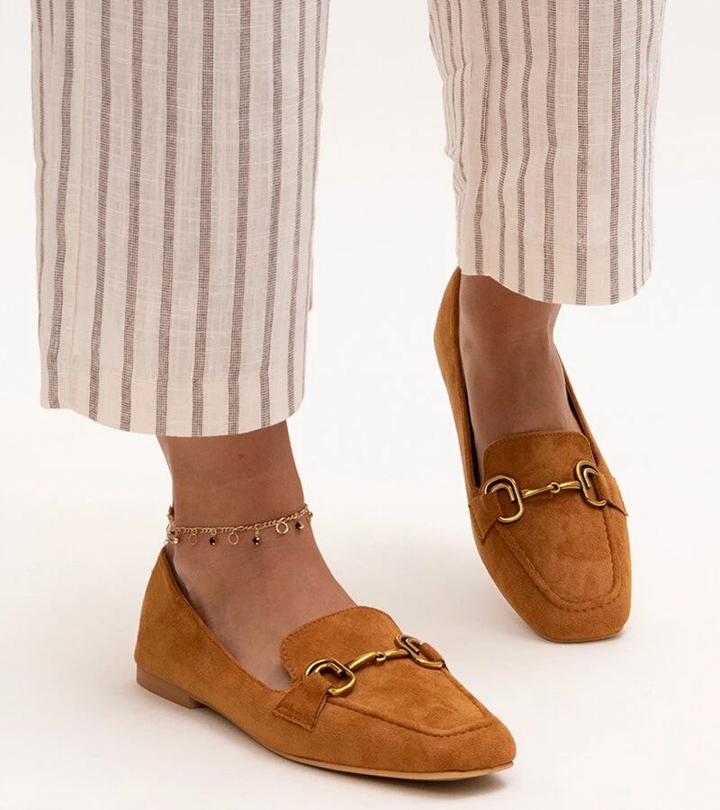 Hnedé mokasíny so sponkou Zamari