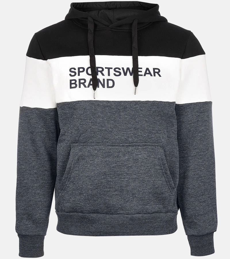 Pánska tmavosivá mikina Guerin s kapucňou