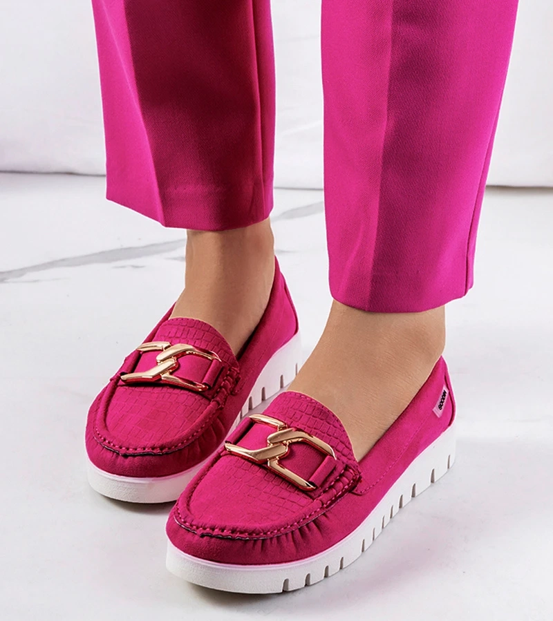 Ružové mokasíny na platforme Campini