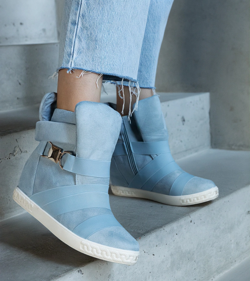 Ružové tenisky Rangel na klinovom podpätku