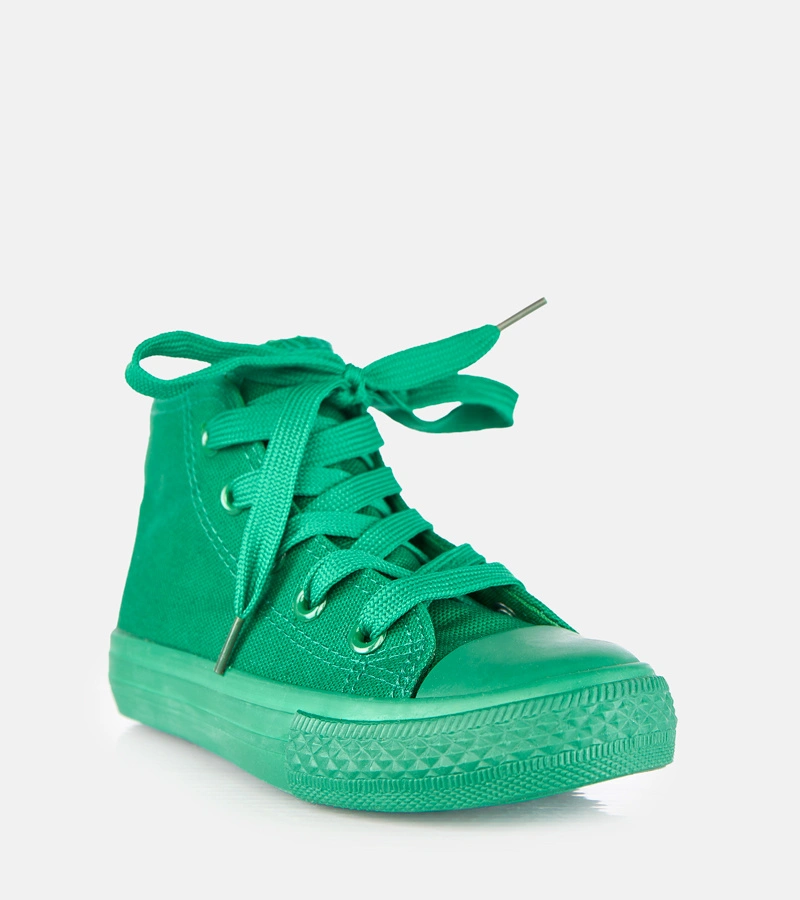 Zelené detské členkové tenisky Laly