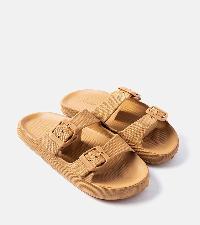 Hnedé gumené žabky s prackami Padova