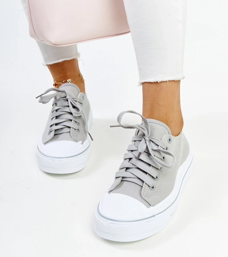 Sivé tenisky na platforme Anbarin