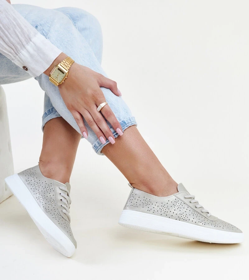 Zlaté tenisky z eco kože Whitley