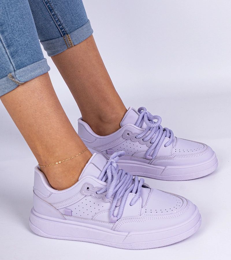 Fialové dámske športové tenisky z eko kože Asphodel