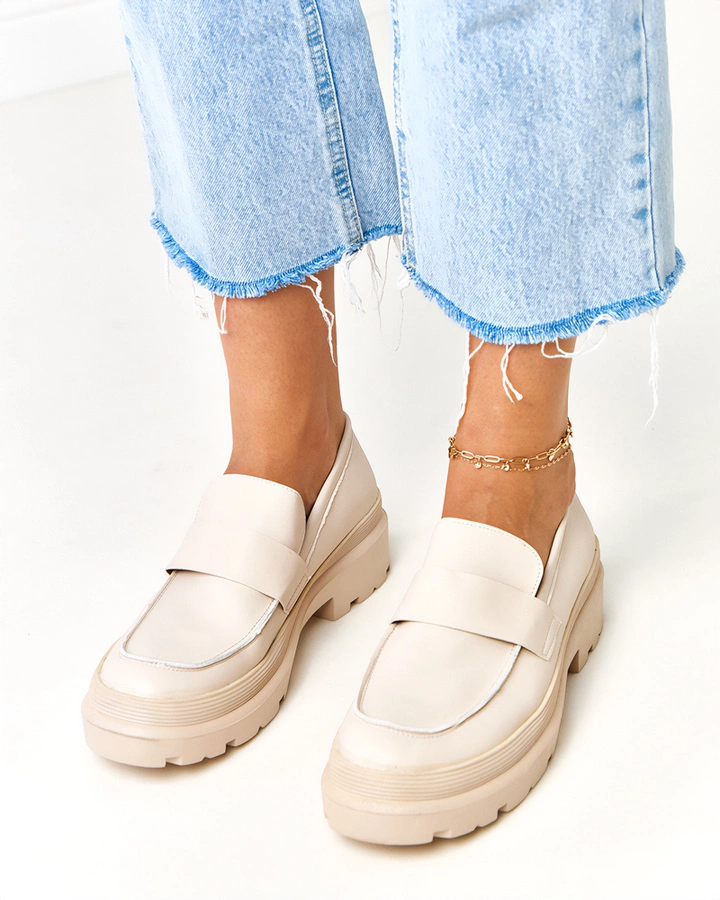 Béžové mokasíny z ekokože Seraphin