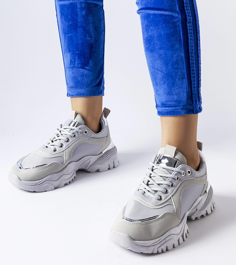 Šedé tenisky so striebornými akcentmi Lodgeville