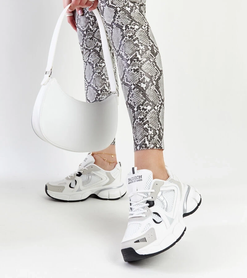 Biela tenisky na masívnej podrážke Jakobine