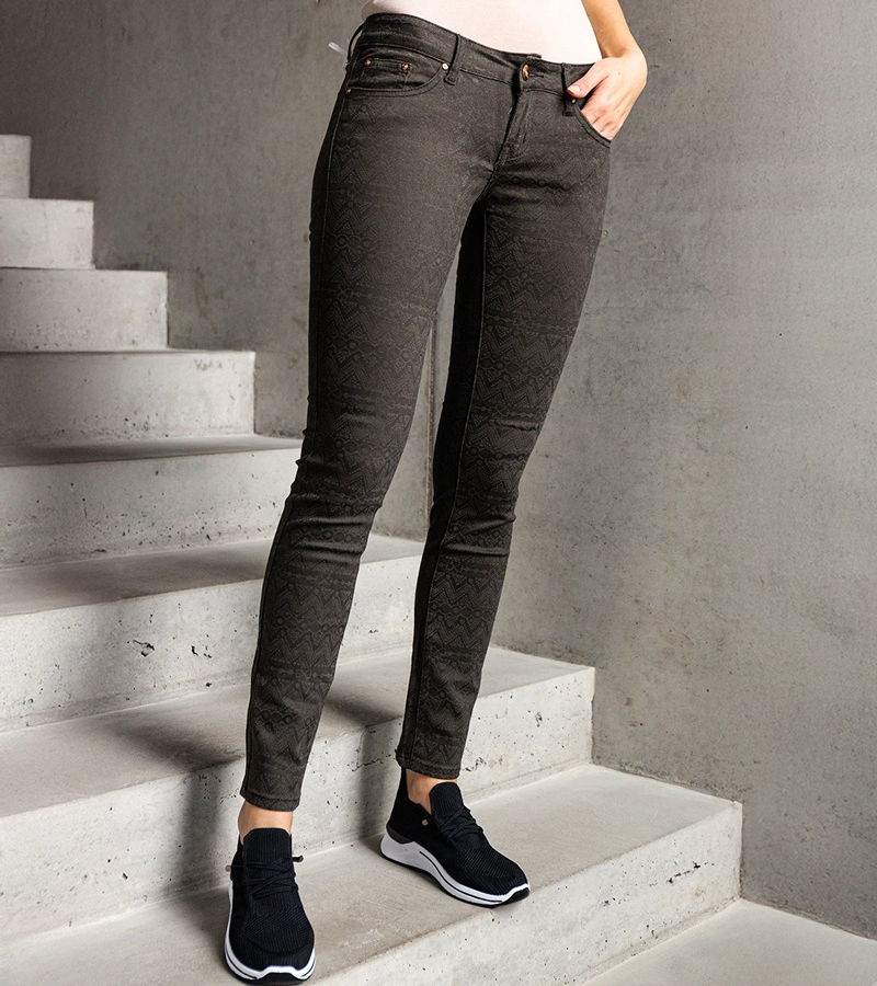 Grafitové nohavice s nízkym stredom Miramona