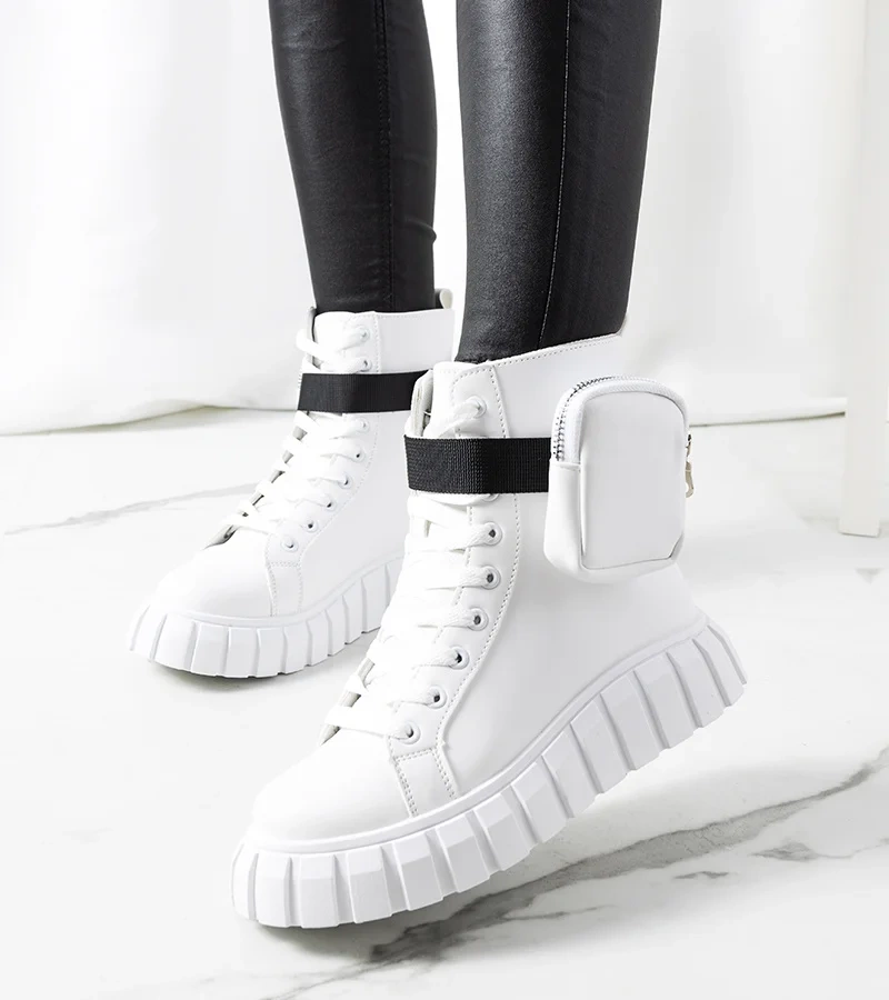 Biele tenisky na platforme Haver