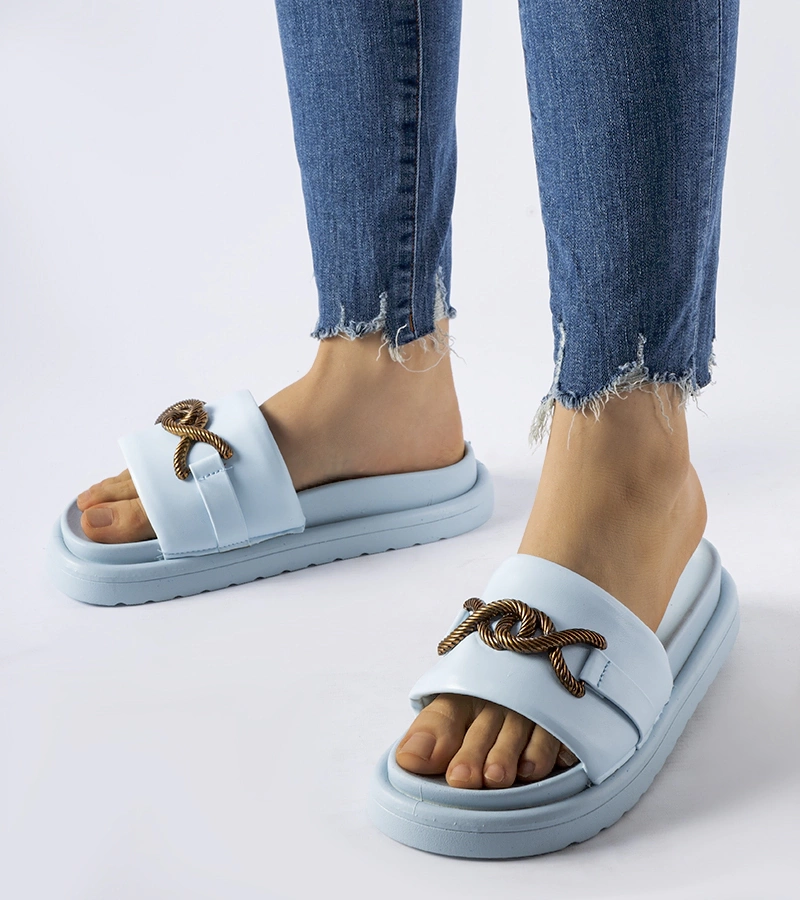 Modrá platformová papuča Frédérique