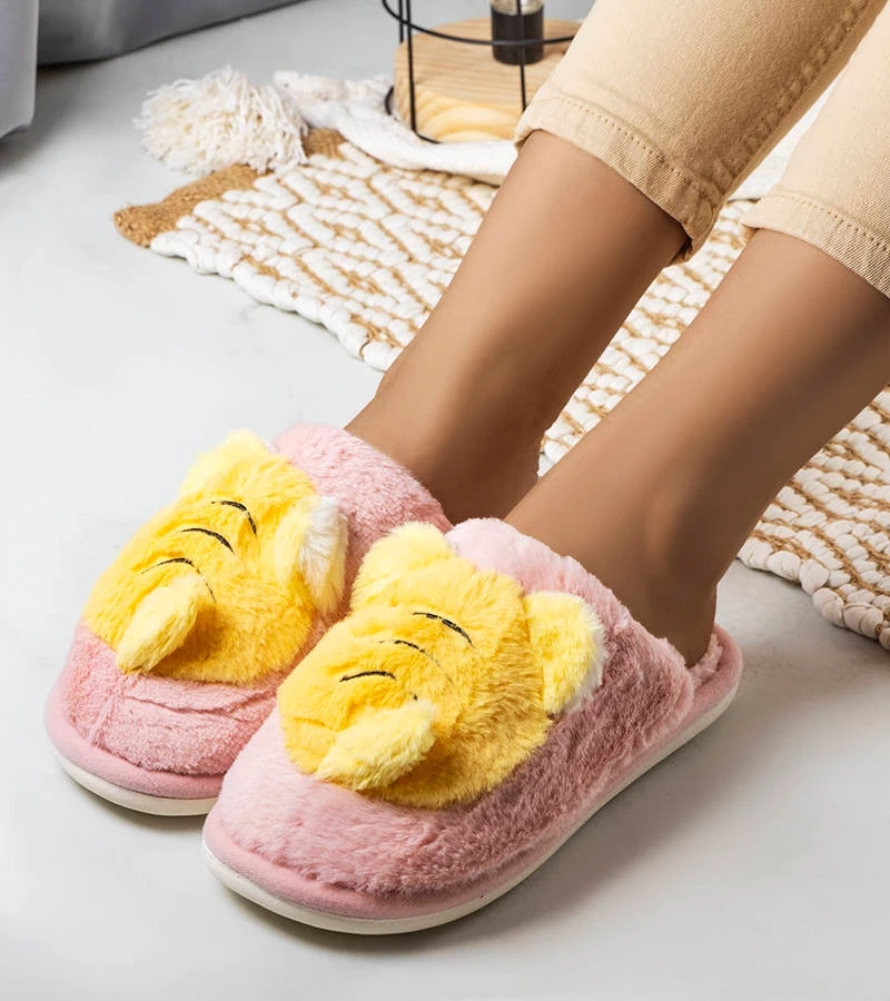 Ružové a žlté mäkké papuče Bee